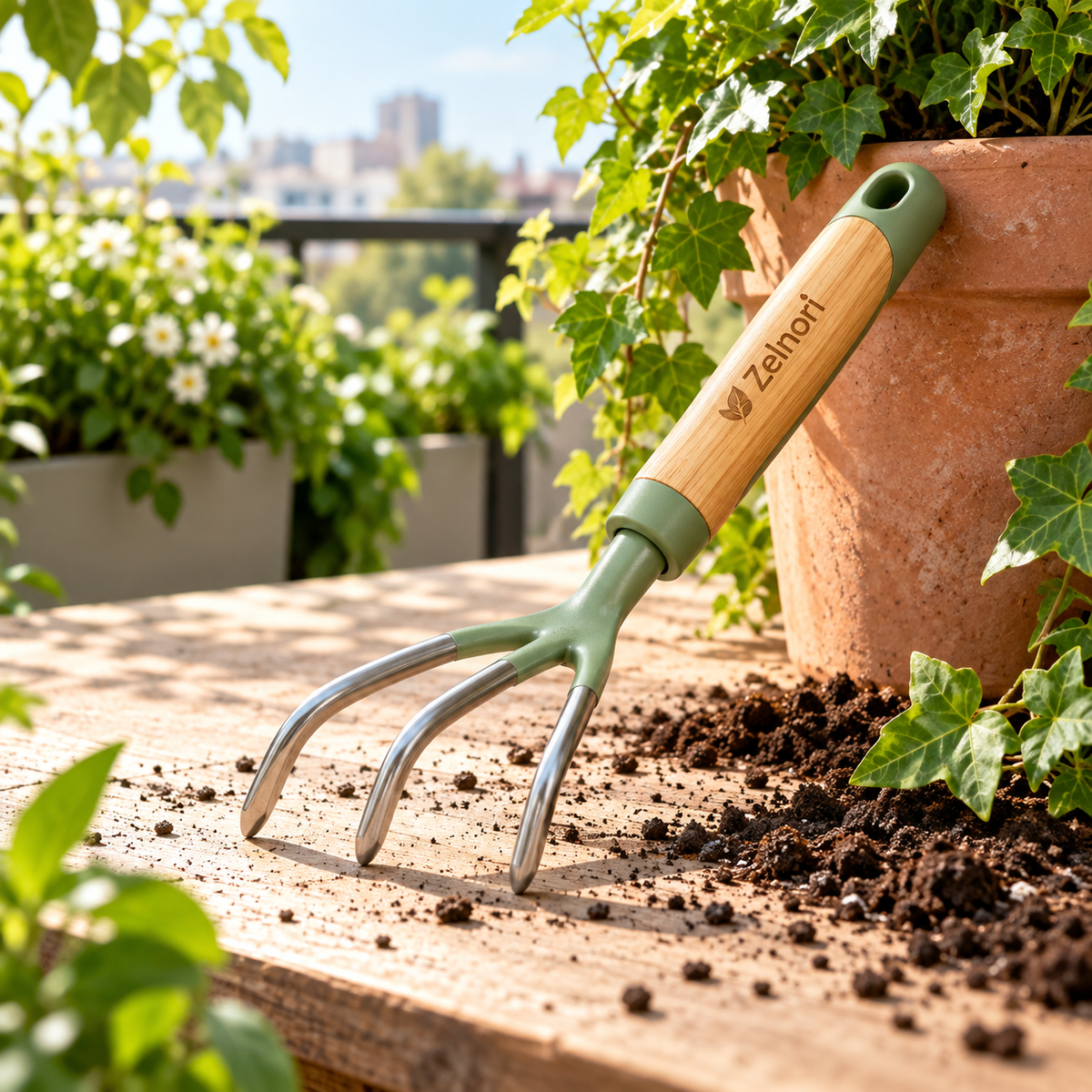 Zelnori Garden Hand Cultivator - lifestyle view