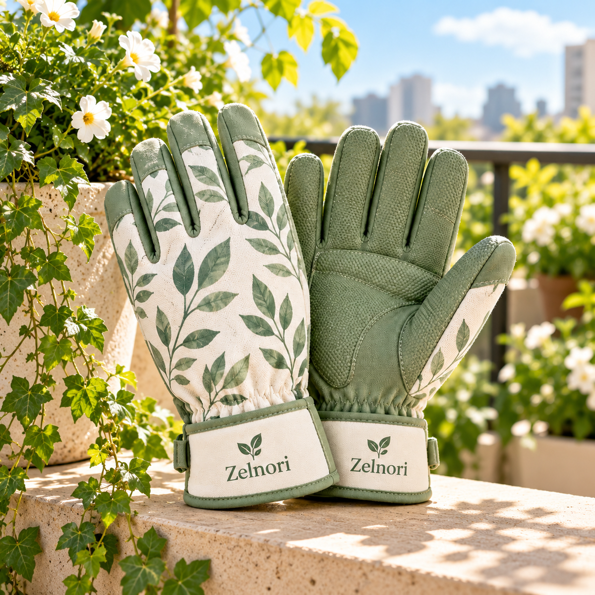 Zelnori Botanical Gardening Gloves - lifestyle view