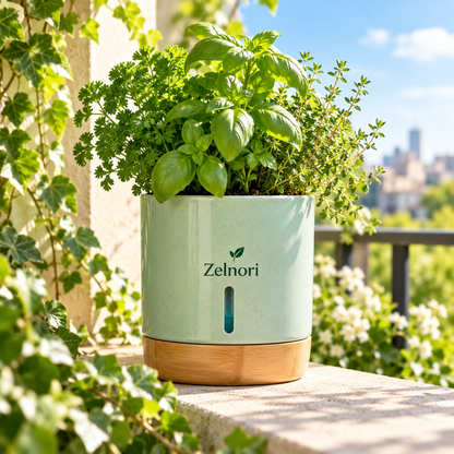 Zelnori Self-Watering Ceramic Planter - product view